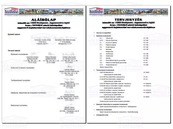 Aláírólap - Bejelentési terv