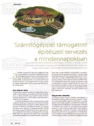 CadVilág 2004/6 - Számítógéppel támogatott tervezés - SzeRaKo publikáció (2. kép)