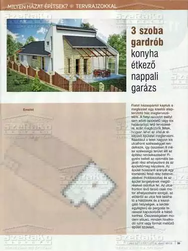 Családi ház Ötlettár 2011/2 - 3 szoba, gardrób - SzeRaKo publikáció (3. kép)
