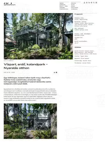 Építészfórum 2025.10 - Vízpart, erdő, kalandpark - SzeRaKo publikáció (2. kép)