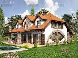 Hagyományos Családi ház, 278m2, Földszint+Tetőtér, Kontytető (Káva) - Előnézeti kép