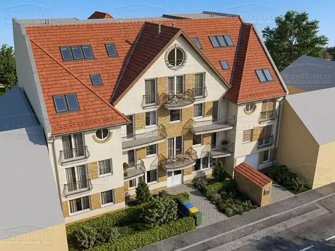 Hagyományos Egyedi Társasház, 1875m2, Földszint+3 Emelet, Kontytető+Nyeregtető (Budapest-Rákospalota) - Emeltszintű látványterv (1. kép)