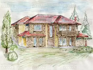 Mediterrán Családi ház, 205m2, Földszint+Emelet, Kontytető (Szentendre-Boldogtanya) - Előnézeti kép