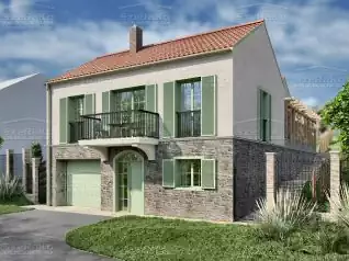Mediterrán Családi ház, 135m2, Pince+Földszint, Nyeregtető (Villány) - Előnézeti kép