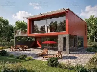 Modern Családi ház, 138m2, Földszint+Emelet, Lapostető (Acsa) - Előnézeti kép