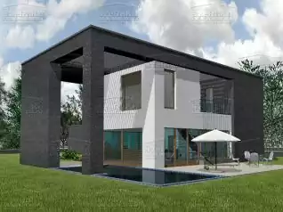 Modern Családi ház, 185m2, Földszint+Emelet, Lapostető (Adony) - Előnézeti kép