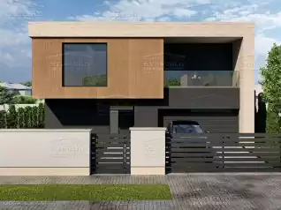 Modern Családi ház, 322m2, Földszint+Emelet, Lapostető (Budapest-Almáskert) - Előnézeti kép