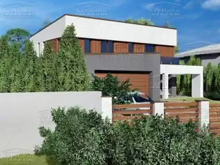 Modern Családi ház, 240m2, Földszint+Emelet, Félnyeregtető+Lapostető (Budapest-Budafok) - Előnézeti kép