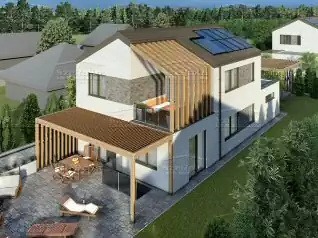 Modern Hagyományos Családi ház, 166m2, Földszint+Emelet, Nyeregtető+Lapostető (Göd-Alsógöd) - Előnézeti kép