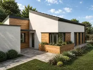 Modern Hagyományos Családi ház, 140m2, Földszint, Félnyeregtető+Lapostető (Gyál) - Előnézeti kép