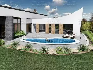 Modern Egyedi Családi ház, 296m2, Földszint, Félnyeregtető (Herceghalom) - Előnézeti kép