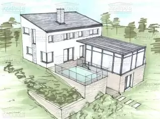 Modern Családi ház, 116m2, Pince+Földszint+Emelet, Félnyeregtető (Pilisjászfalu) - Előnézeti kép