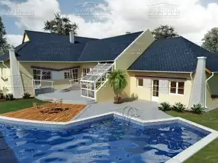 Modern Családi ház, 245m2, Pince+Földszint, Kontytető (Szigetszentmiklós) - Előnézeti kép