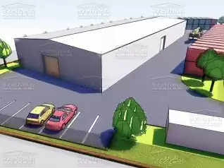 Modern Raktárcsarnok és iroda, 1200m2, Földszint, Nyeregtető (Százhalombatta) - Előnézeti kép