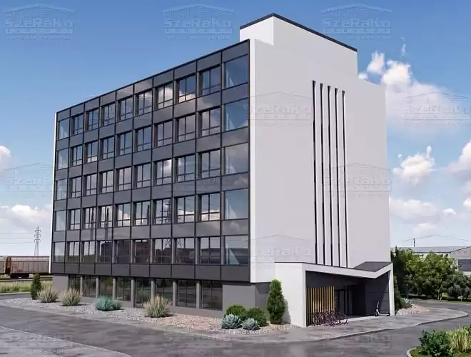Modern Egyedi Raktárépület, 2650m2, Földszint+5 Emelet, Lapostető (Budapest-Gubacsidűlő) - Emeltszintű látványterv (6. kép)