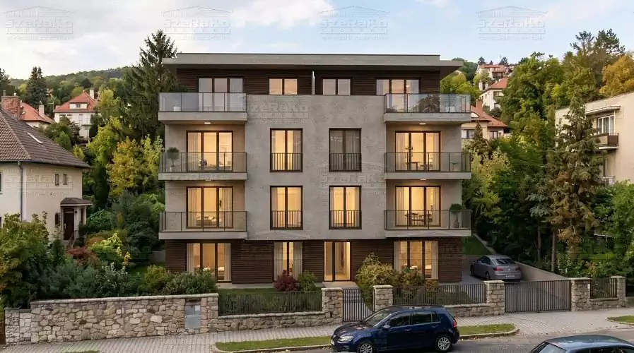 Modern Társasház, 1165m2, Földszint+3 Emelet, Lapostető (Budaörs-Spanyolrét) - Emeltszintű látványterv (2. kép)