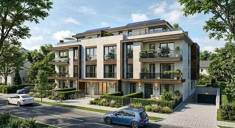 Modern Társasház, 1280m2, Földszint+3 Emelet, Lapostető (Budapest-Budafok) - Emeltszintű látványterv (7. kép)