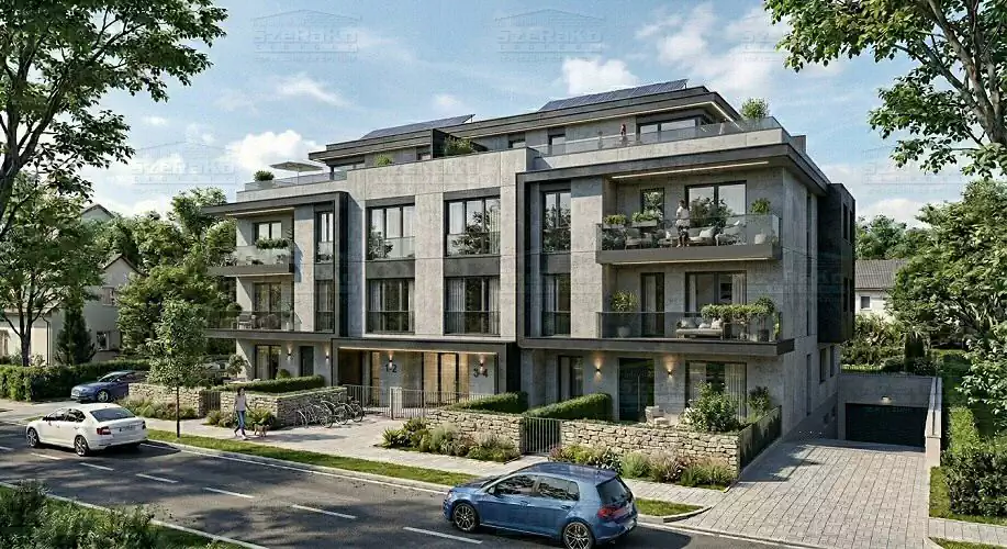 Modern Társasház, 1280m2, Földszint+3 Emelet, Lapostető (Budapest-Budafok) - Emeltszintű látványterv (8. kép)