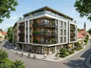 Modern Társasház, 1970m2, Földszint+3 Emelet, Lapostető+Nyeregtető (Szeged) - Előnézeti kép