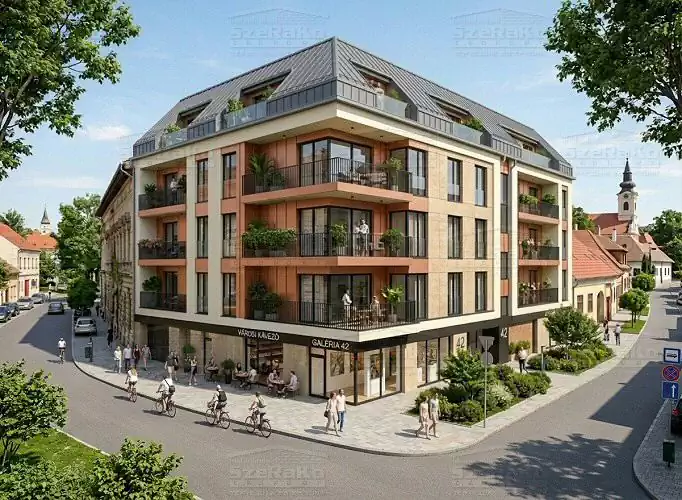 Modern Társasház, 1970m2, Földszint+3 Emelet, Lapostető+Nyeregtető (Szeged) - Emeltszintű látványterv (2. kép)